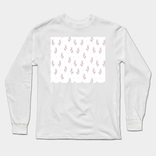 painted magnolia patter watercolor Long Sleeve T-Shirt